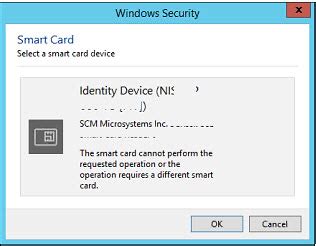 connect a smart card error windows server 2012|You cannot enter PIN on a PIN pad device after you insert a .